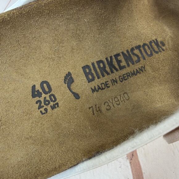 Birkenstock Arizona Birko Flor Marbletwirl Beige/Tan Sandals M Size 7/W Size 9 - Picture 9 of 10